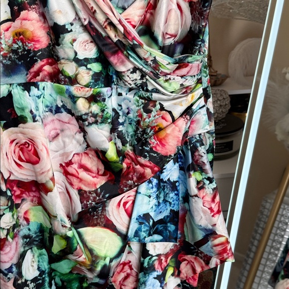 Floral Multicolor Women's Dress - Picture 4 of 5